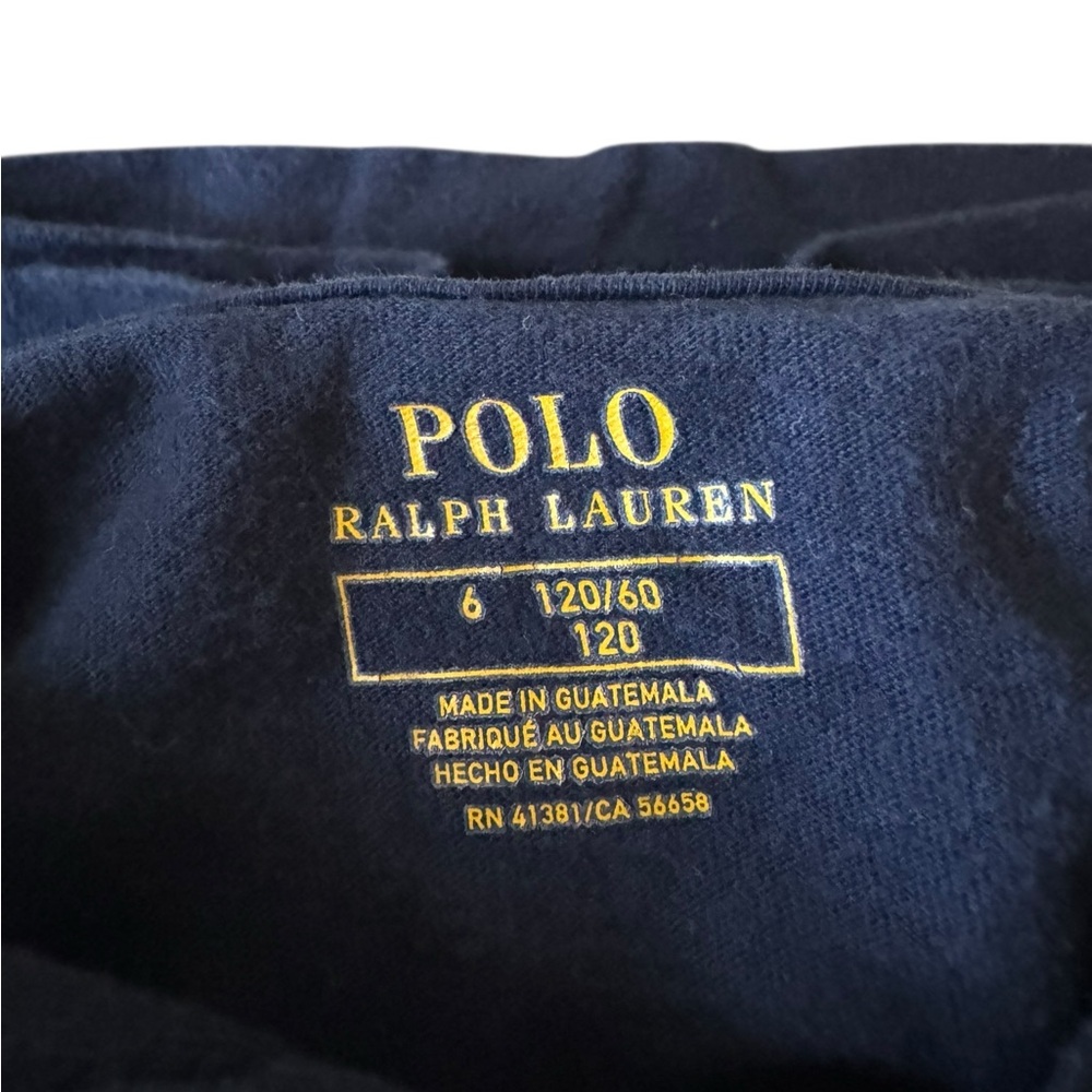 Polo Ralph Lauren Kids Navy Hoodie Multicolor Pony Print Size 6 - Picture 7 of 7